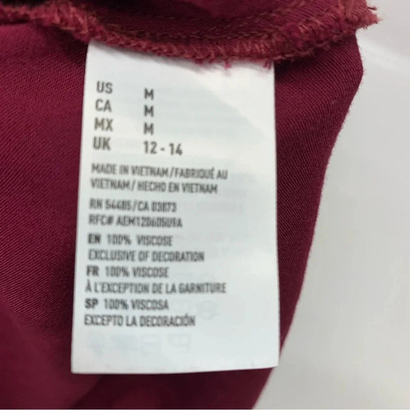 Lucky Brand Womans Top Medium Lot American Eagle Maroon Print Lightweight 2012 - Picture 10 of 12